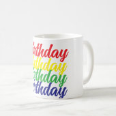 Joyeuse tasse à café d'anniversaire (Devant droit)