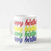Joyeuse tasse à café d'anniversaire (Devant gauche)