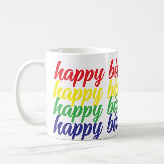 Joyeuse tasse à café d'anniversaire (Gauche)