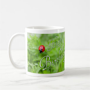 Joyeuse tasse d'anniversaire avec un coccinelle !