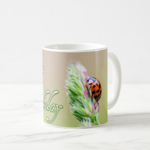 Joyeuse tasse d'anniversaire avec un coccinelle !