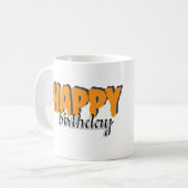Joyeuse tasse de café d'anniversaire (Devant gauche)