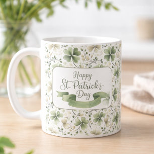 Joyeuse tasse de la Saint-Patrick Shamrock Aquar
