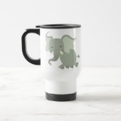 Joyeuse tasse mignonne de banlieusard d'éléphant (Gauche)
