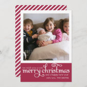 Joyeuse typographie de Noël Carte de Noël (Devant / Derrière)