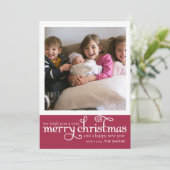 Joyeuse typographie de Noël Carte de Noël (Debout devant)