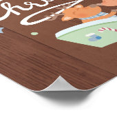 Joyeuse typographie de Noël Cute Reindeers Poster (Coin)