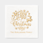 Joyeuse typographie de Noël Nom de famille (Recto)