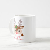 Joyeuse typographie de Noël tasse de café (Devant gauche)