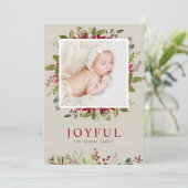 Joyeuse verdure | Carte photo de vacances à plat (Debout devant)