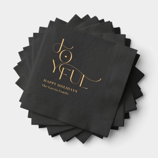 Joyeuse Vie Fête Foil Napkins (Insitu (empilé))