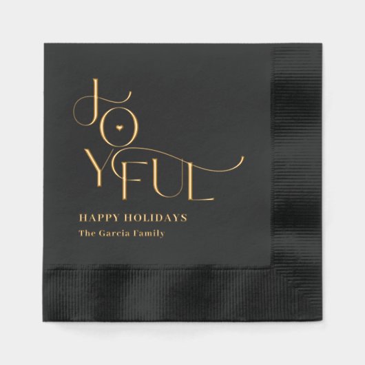 Joyeuse Vie Fête Foil Napkins (Recto)