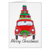 Joyeuse voiture de Noël avec cadeaux (Devant)