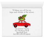 Joyeuse voiture Vintage de Noël (Intérieur Horizontal (Bas))