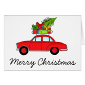 Joyeuse voiture Vintage de Noël (Devant horizontal)