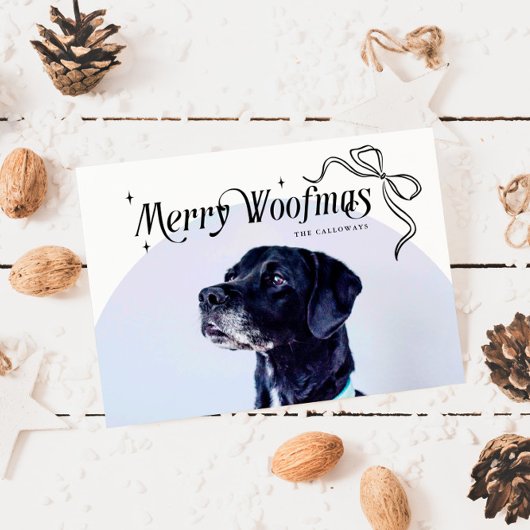 Joyeuse Woofmas Chien de Noël Carte de Noël