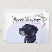 Joyeuse Woofmas Chien de Noël Carte de Noël (Devant)