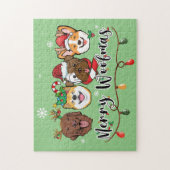 Joyeuse Woofmas Typographie Jigsaw Puzzle (Vertical)