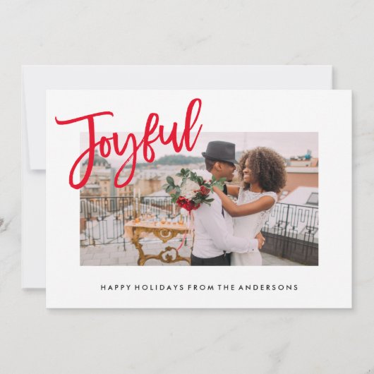 Joyeusement brossé Carte photo de vacances (Devant)