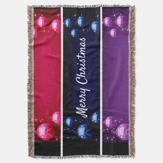 Joyeuses ampoules de Noël Jeter la couverture (devant Vertical)