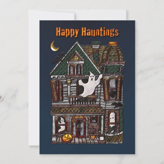 Joyeuses apparitions - Invitation de maison hantée (Devant)