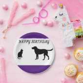 Joyeuses assiettes de fête de chat et de chien (Fête)