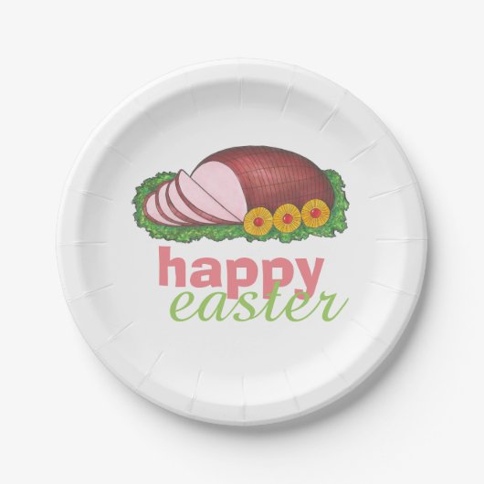 Joyeuses assiettes de souper en jambon tranché de  (Devant)