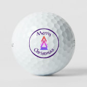 Joyeuses balles de golf de Noël par dalDesignNZ (Recto)