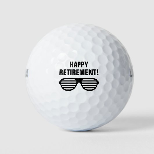 Joyeuses balles de golf de retraite avec nuances d (Devant)