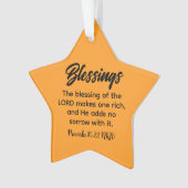 Joyeuses Bénédictions de Noël Bible Verse Orange S (devant)