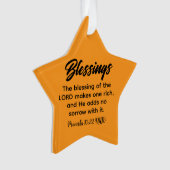 Joyeuses Bénédictions de Noël Bible Verse Orange S (devant)