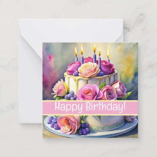 Joyeuses cartes d'anniversaire, mignonette, stock  (Devant)