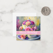 Joyeuses cartes d'anniversaire, mignonette, stock  (Devant/Arrière en situation)