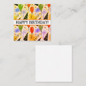 Joyeuses cartes d'anniversaire, mignonette, stock  (Devant / Derrière)