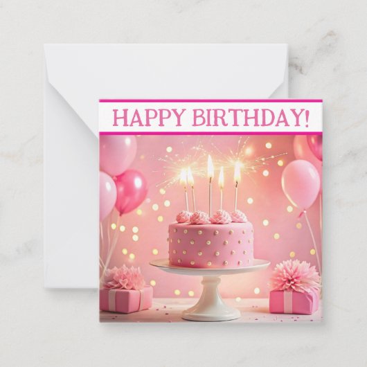 Joyeuses cartes d'anniversaire, mignonette, stock (Devant)