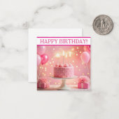 Joyeuses cartes d'anniversaire, mignonette, stock (Devant/Arrière en situation)