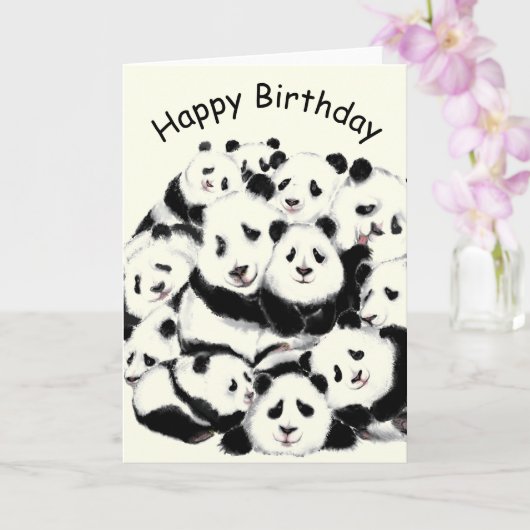Joyeuses cartes d'anniversaire Panda (Orchidée)