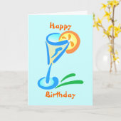 Joyeuses Cartes D'Anniversaire Pour Adultes (Fleur jaune)