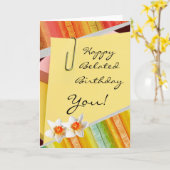 Joyeuses cartes d'anniversaire tardives pour tous (Fleur jaune)