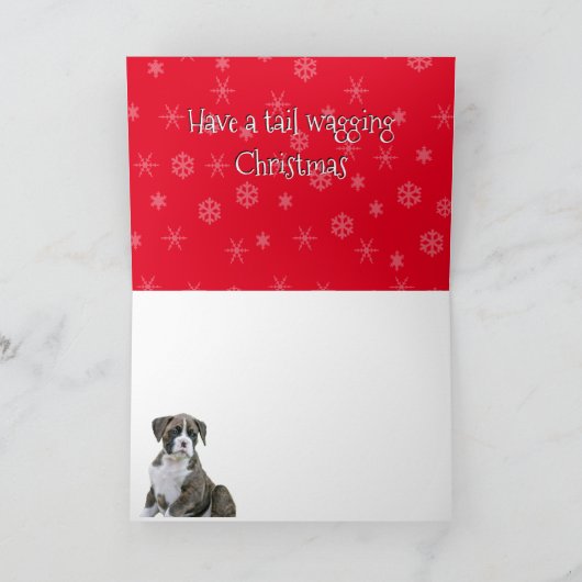 Joyeuses Cartes de Chien de Noël - Paix, Brouilles (Intérieur)