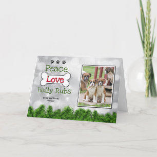 Joyeuses Cartes de Chien de Noël - Paix, Brouilles