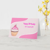 Joyeuses Cartes de Cupcake Anniversaire (Fleur jaune)