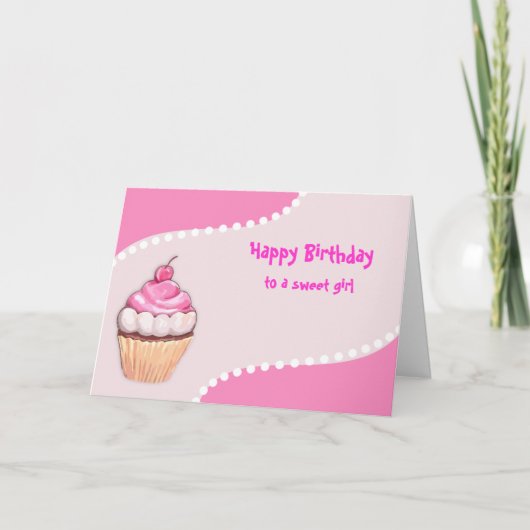 Joyeuses Cartes de Cupcake Anniversaire (Devant)