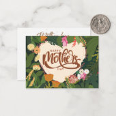 Joyeuses cartes de la Fête des Mères avec des cita (Devant/Arrière en situation)