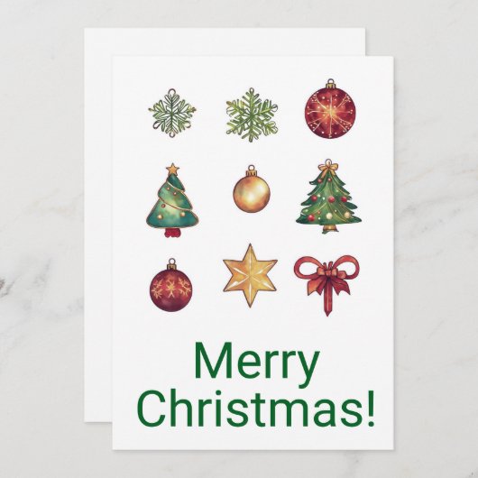 Joyeuses cartes de Noël (Devant / Derrière)