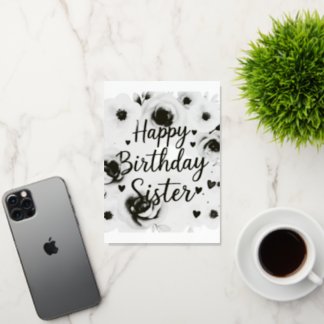 Joyeuses cartes de soeur d'anniversaire