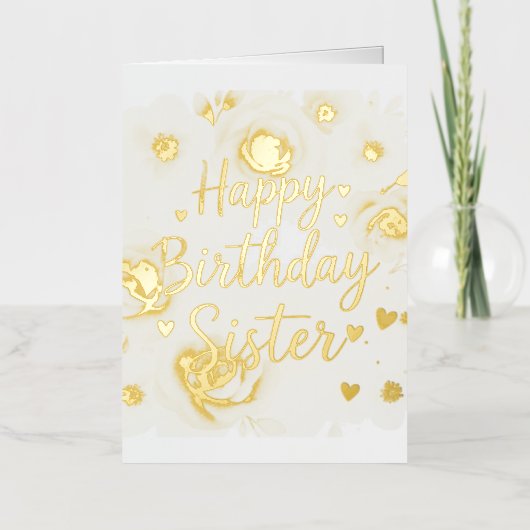 Joyeuses cartes de soeur d'anniversaire (Recto)