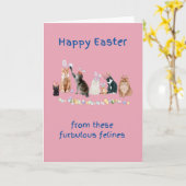 Joyeuses cartes de voeux pour animaux de Pâques (Fleur jaune)