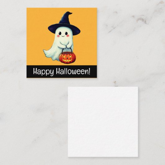 Joyeuses cartes d'halloween, mignonette, stock en (Devant / Derrière)