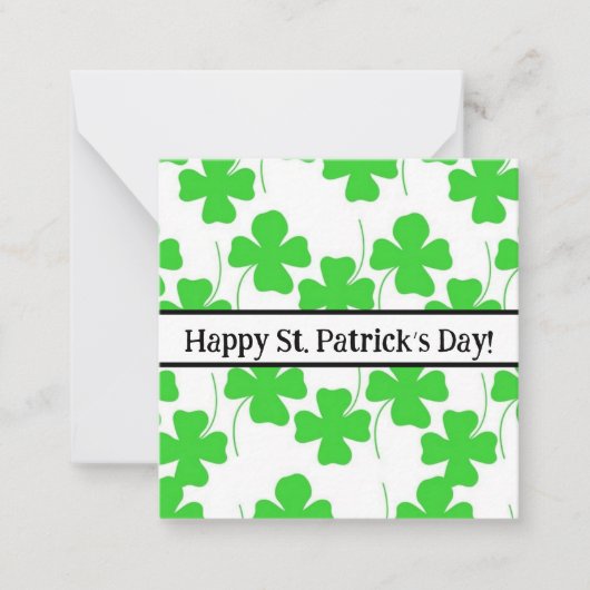 Joyeuses cartes du jour de st Patrick, mignonnes, (Devant)
